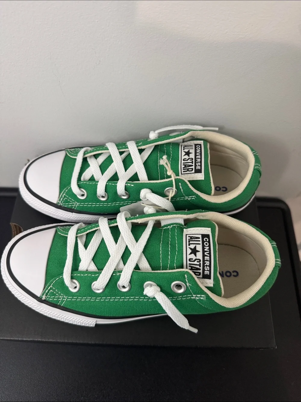 Converse Kids Low Top Street Ox Green Canvas Sneakers Youth Size 3 New NIB